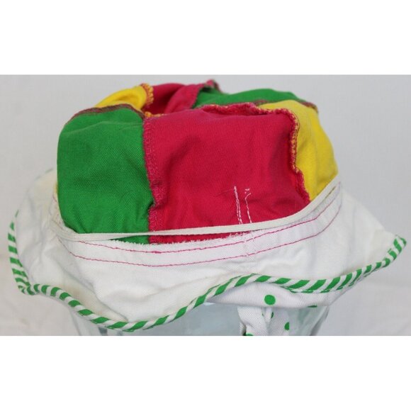 Vtg 90s Bon Chacha Sports Romper Jumper sz 18M Color Block Hat Polka Dots Stripe - Picture 8 of 14
